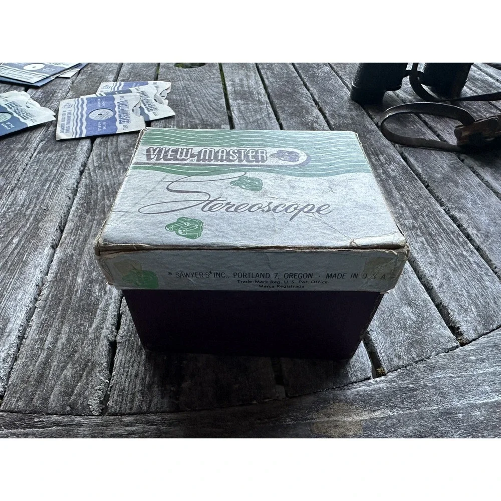 Vintage Sawyers View-Master Viewer 1950s Stereoscope In Box With 19 Reel Sets